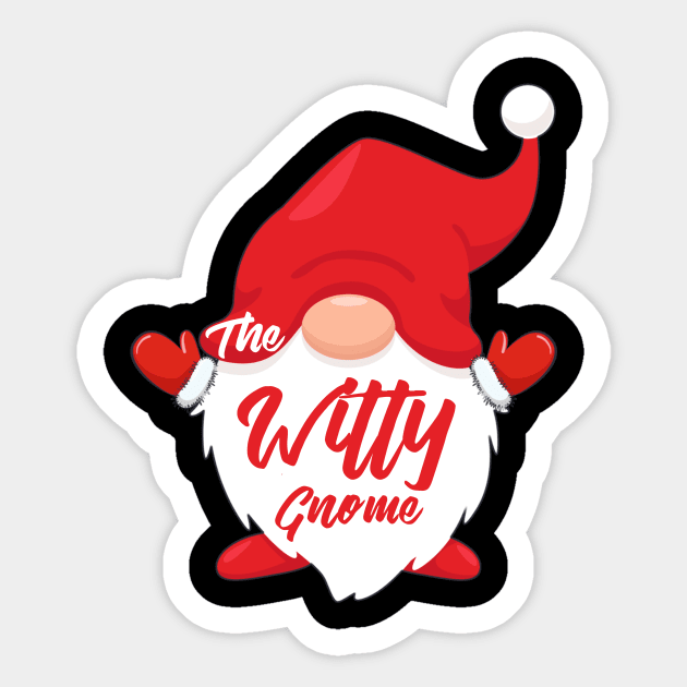 The Witty Gnome Matching Family Group Christmas Pajama Sticker by Penda